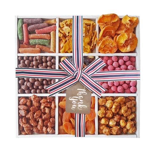 Thank You dried fruit and nuts gift platter - Image 3