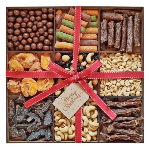 Christmas Luxury Biltong & Nuts gift platter