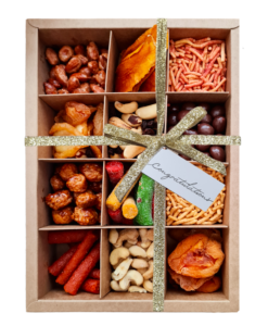 Congratulations Dried fruit and Nuts snack box Gold
