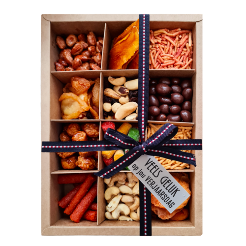 Veels geluk Dried Fruit & nuts snack box Blue