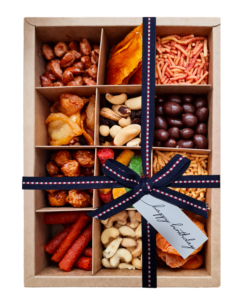 Happy Birthday Dried fruit and Nuts snack box Blue