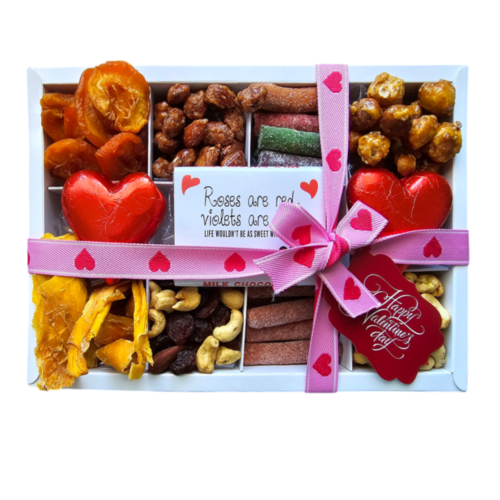 Valentines Dried fruit and Nuts snack box