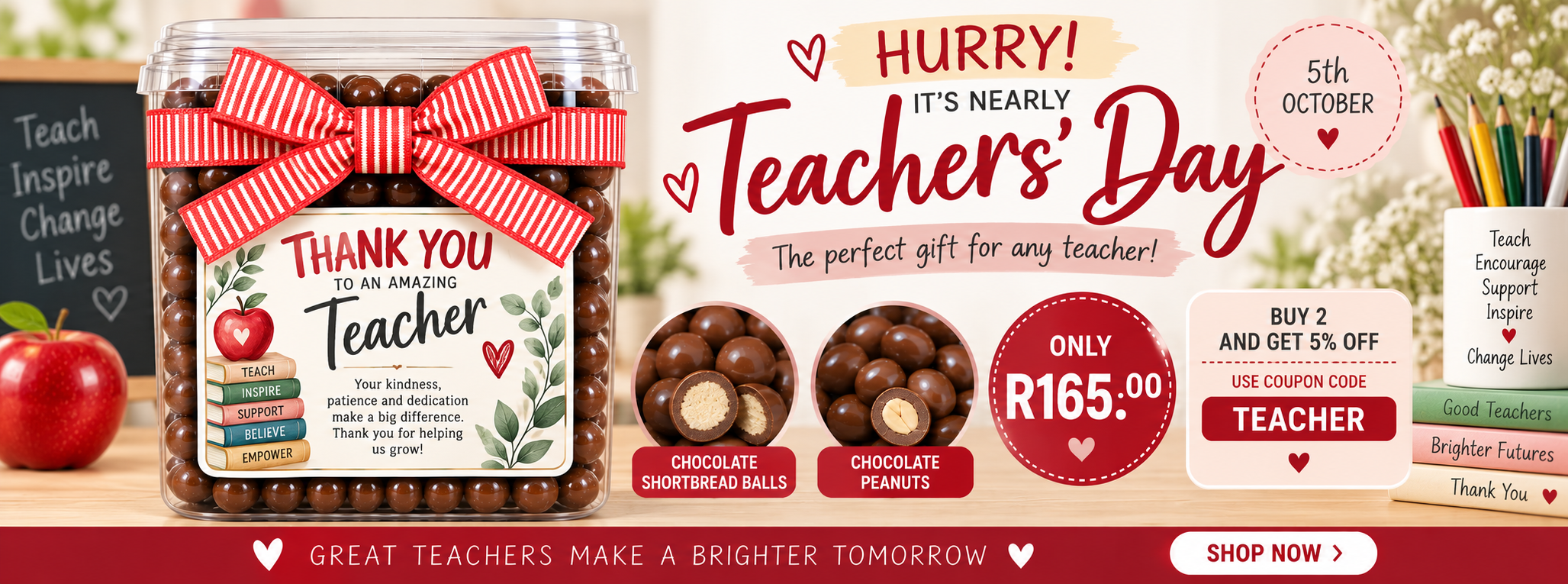 teachers day slider with coupon code